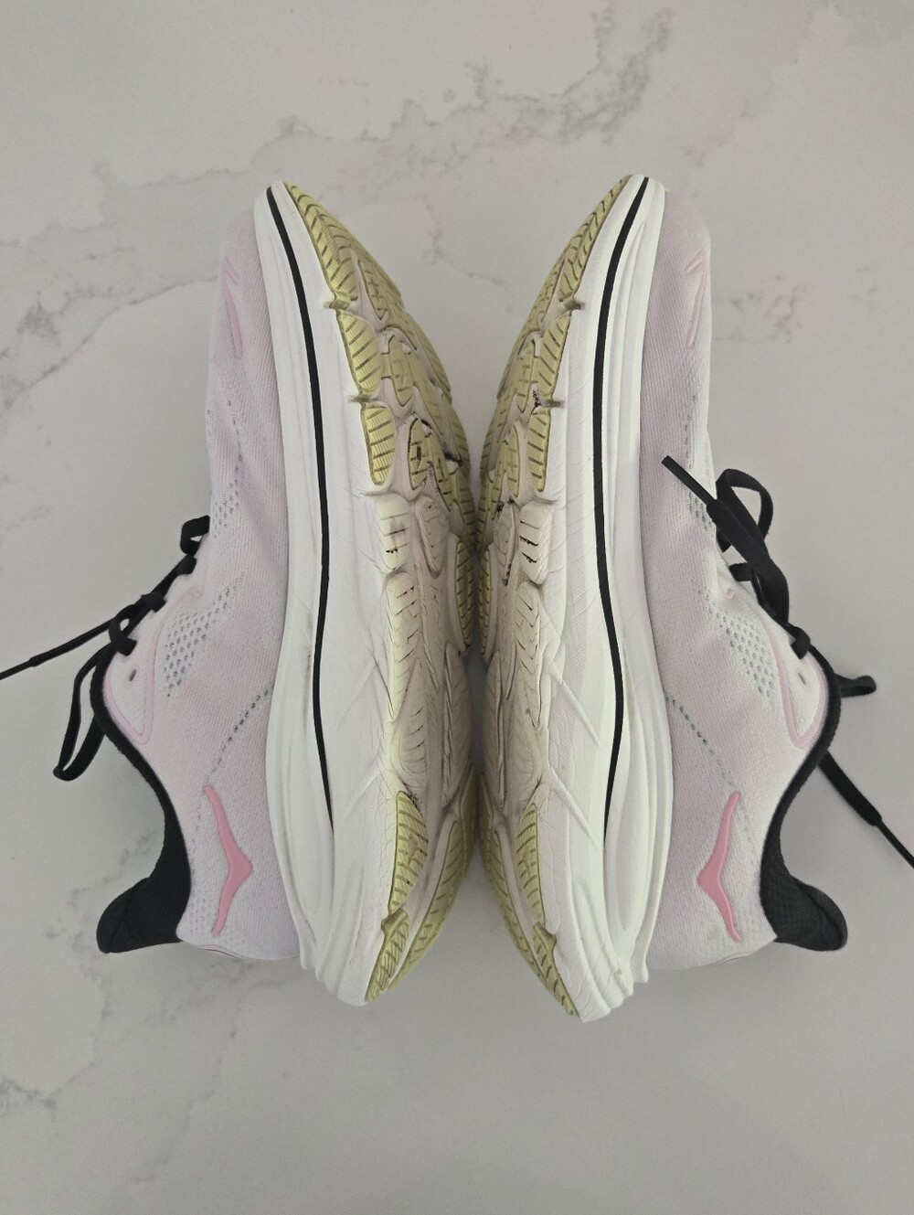 Hoka One Clifton 10 Athletic Running Walking Sneakers Shoes Pink Black Size 9.5 - Picture 7 of 10